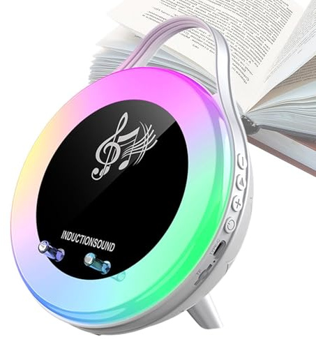 Genérico Altoparlante senza fili, con RGB ricaricabili ergonomiche - Altoparlante a induzione gadget tecnologico - per casa, camera da , soggiorno, viaggi, esterni, regalo di casa nuova o