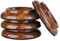 KingPoint ABS Plastic Upright Piano Caster Cups Set of 4 Rosewood Color Slip Resistant Furniture Leg Protection Pads