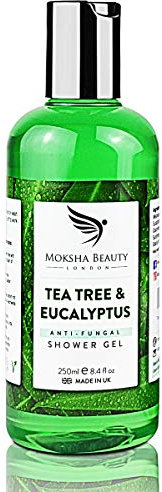 Gel de Ducha Aceite de Árbol de Té - Gel de Baño Para Hombre | Limpiador Natural Alivia Acné Mal Olor Tiña Pie de Atleta Hongos en Uñas | Suaviza Picor y Piel Seca | 250ml