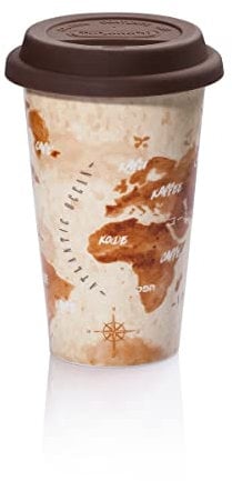 De'Longhi Travel Mug DLSC056 Thermos a Doppia Parete per Drink Caldi e Freddi, Facile da Trasportare, Custodia Antiscivolo in Silicone, 300 ml di Capacità