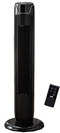 ANSIO Tower Fan 36-inch with Remote For Home and Office, 7 Hour Timer, 3 Speed Oscillating Fan - Black