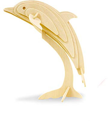 Georgie Porgy 3D Holz Puzzle Delphin Modell holzhandwerk Baukasten Kinder Spielzeug (jp296 Delphin 15 stücke)