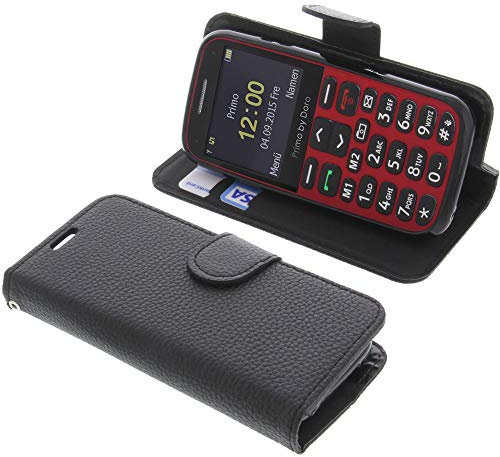 foto-kontor Tasche kompatibel mit Doro Primo 366 Book Style schwarz Schutz Hülle Buch