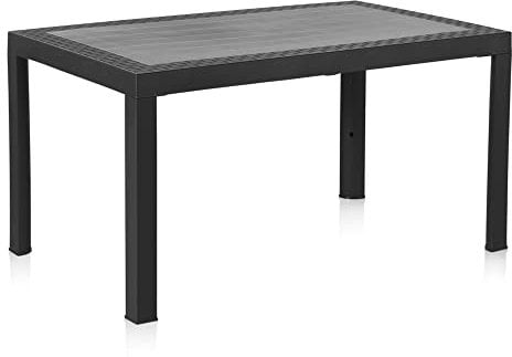 Shaf - Dream | Muebles Jardin Exterior - Mesa Jardin Exterior | Mesa Exterior para Jardin, Balcon o Terraza | Fabricado en España con Materiales Reciclados - Color Antracita