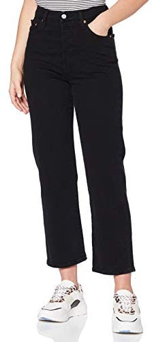 Levi's Femme Ribcage Straight Ankle, Black Heart, 25W / 27L