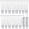 20Packs Lip Gloss Tubes 8ml Clear Empty Lip Balm Containers Refillable Mini Soft Cosmetic Tubes for Women Girls Makeup DIY Lip Gloss Balm Cosmetic Accessories with 2 Pcs 60 ml Plastic Syringe