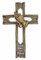 Comfy Hour Faith and Hope Collection God Bless Our Family Betende Hand Faux Holz Wandkreuz Religiöse Dekoration Polyresin