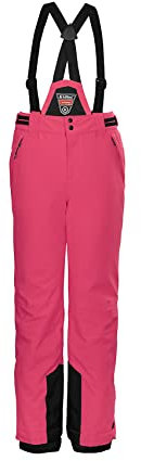 Killtec Mädchen Ksw 77 Grls Pnts Funktionshose Skihose mit abzippbaren Latz Schneefang und Kantenschutz, Neon Pink, 164 EU
