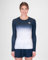 BIDI BADU Damen Crew Gradiant Longsleeve - Dark Blue, White, Größe:XL