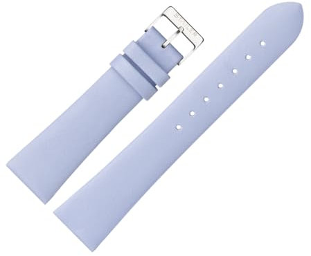 Stailer | Uhrenarmband aus echtem Leder | Lederarmband mit Edelstahl Metall Schließe |12mm (M)|12 mm (M)| Blau | Für Damen