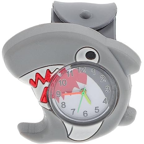 UKCOCO Stilvolle Uhr Kinder Slap Watch Cartoon Lustige Kinder Quarzuhr Slap Armbanduhr Spielzeug für Studenten Kinder (Hai)