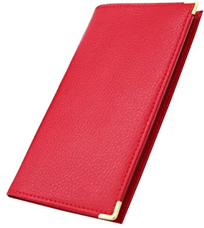Charmoni - Etui Porte chéquier Porte Carte crédit pièce d'identité (C07 Rouge)