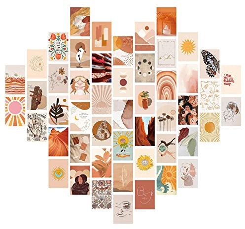 Verve Jelly Farbkunst Ästhetisches Bild für Wandcollagen, Bilder Set Boho Stil Collage Druck Set Kunstdrucke 4x 6, Zimmer Deko Aesthetic Schlafsaal Foto Display Poster für Mädchen Schlafzimmer