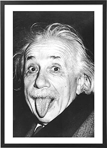 Poster Kunstdrucke Gemälde Bilderrahmen – berühmte Ikonen – verschiedene Größen verschiedene Farben Made in Italy – Wandset Wohnzimmer Schlafzimmer Schlafzimmer Küche (Albert Einstein)