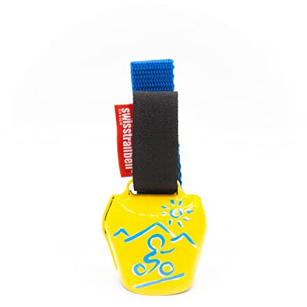 swisstrailbell® Yellow Biker blau / Das Orginal / mit blauem Magnetband