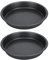 Uadme 2 Stück Antihaft-Pizzableche,Rund Pizzablech backform,verdickter Kohlenstoffstahl Pizzablech,Deep Dish Pizzablech,Pizzabackbleche Set für Pizza, Flammkuchen, Kuchen
