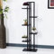 [en.casa] Scaffale Portapiante (AxLxP) 120 x 34 x 21 cm Mobile a Terra con Ripiani Portaoggetti Organizzatore per Piante - Nero