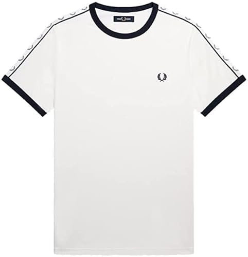 Fred Perry Taped Ringer T-Shirt Snow White, weiß, XXL