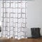 VIROSA Squares Shower Curtain Anti Mould, Mildew Resistant | Size 180x180 cm (71 x 71 Inch) | Water Repellent Fabric | 100% Polyester (Squares)