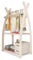 MAMOI® Garderobenständer Kinder 95x106x32cm / 53x95x32cm | Kleiderschrank Kinder | Garderobenständer | Kleiderstange für Kinder | Holzschiene | Garderobenholz Kinderzimmer | 100% ECO | Made in EU