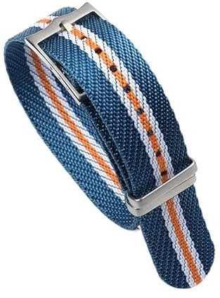 FFHAO 20 mm 22 mm Premium Grade NATO Zulu Uhrenarmband Nylon Ersatz Uhrenarmband für Tudor verstellbares Armband Dornschließe, 22 mm, Achat
