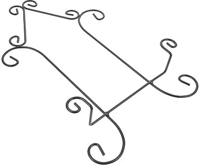 Abaodam 1 Set Wrought Iron Hanging Rack Vertical Plate Stand Holders Display Photo Holder Stand Wall Plate Display Rack Picture Hangers for Frames Display Stand Household Iron Shelf Child