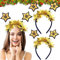 Happy New Year Haarreif, 2 Stück Silvester Haarreif, Silvester Haarschmuck Haarreif Silvester, Silvester Deko 2025 Silvester Deko 2025 Party Set Haarreif Weihnachten Party Kostüm Zubehör Urlaub Deko