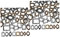 HOMSFOU 2sets Vintage Nail Art Photo Prop Frame Gold Baroque Picture Decor 40pcs*2