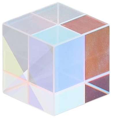 Dichroitisches Würfelprisma, Bunte Glaswürfel für den Physikunterricht und die Kunsterziehung (18 * 18 * 18mm)