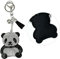 CALLARON Panda Schlüsselanhänger Aus Metall Modischer Schlüsselhalter Für Taschen Und Rucksäcke Schwarz Praktisches Accessoire Zur Organisation Ihrer Schlüssel Leicht Und Langlebig
