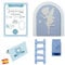 Myfuturshop® Zahnfee, magische Tür, Zahnbox, Leiter, 4 saubere Zähne, originelles Geschenk für Jungen und Mädchen, Blau