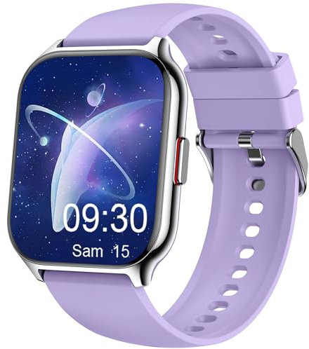 ZOSKVEE Smartwatch Uomo Donna, Effettua/Rispondi alle Chiamate, 2.0 Fitness Orologio, 100+ Modalità Sportive, Monitoraggio SpO2/Sonno/Pressione Sanguigna/Frequenza Cardiaca, Compatibile iOS/Android