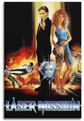 Laser Mission Poster, Raumdekoration, ästhetisches Poster, künstlerisches Poster für Schlafzimmer, Wohnzimmer, Wände, 30 x 45 cm, ungerahmter Stil