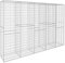 ShGaxin Gabion avec couvercle en acier galvanisé 300 x 50 x 200 cm, gabion avec couverture, gabion pour pierres, gabion filet métallique-145090