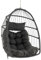 COSTWAY Silla Colgante Tipo Huevo, Cojín y Almohadilla, Columpio Colgante para Interior y Exterior, Sillon Colgante de Diseño Plegable, Carga 150kg
