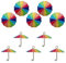 NIHENHAO Regenbogen-Perlen, Regenschirm-Charm-Anhänger für Schmuckherstellung, Harz, Ohrringe, Halskette, Schlüsselanhänger, 10 Stück