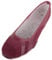 Womens Genuine Leather Slip On Casual Ballerina Style Pump Dolly Shoes - Burgundy - UK 6