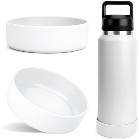 Linkidea Funda protectora compatible con botella Yeti Rambler de 36 oz. Funda protectora de silicona antideslizante para la parte inferior de la botella (transparente, paquete de 2)
