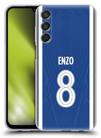 Head Case Designs Offizielle Chelsea Football Club Enzo Fernández 2023/24 Spieler Home Kit Soft Gel Handyhülle Hülle kompatibel mit Samsung Galaxy M15/F15 5G