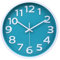 Crosstime 30cm Türkis Wanduhr Lautlos Ohne Tickgeräusche - Modern Wanduhr mit 3D Ziffern für Wohnzimmer, Küche, Zimmer, Büro, Kinderzimmer Dekor