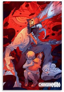SQOGZWHH Chainsaw Man Poster Anime Posters Poster Wall Art Decorative Painting Bedroom Painting Posters 12x18inch(30x45cm) Style-3