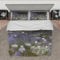Monet Water Lilies Duvet Cover Set 3 Piece Yellow and Lilac Bedding Set with 2 Pillow Shams Double Size Zipper Closure and 4 Ties Claude Monet Style Bedroom Decor