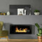 Dmora - Bioethanol-Kamin Dstacchin, Ökologischer Kamin, Rauchfreies Feuer, Heizung mit Ethanol, Made in Italy, 12x90 h40 cm, Schwarz