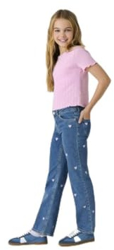 ONLY Girl Jeans mit weitem Bein KOGJUICY Weiter Beinschnitt Jeans