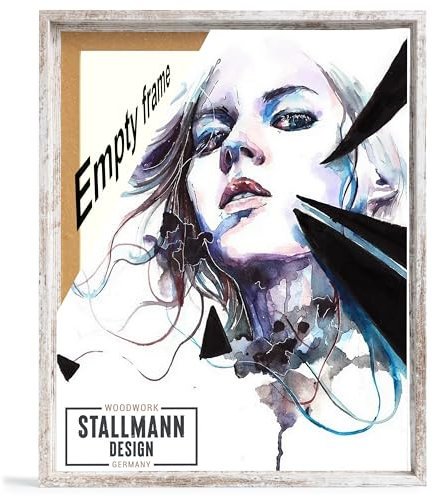 Stallmann Design Schattenfugenrahmen für Keilrahmen | 100x100 cm | vintage | MDF Rahmen für Leinwände mit außergewöhnlicher Tiefenwirkung (40mm) | mit Montagezubehör | ohne Glas und Rückwand