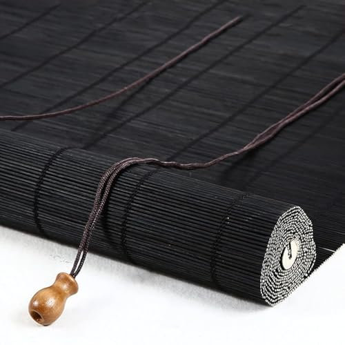 ZHENCHAO Bambusrollo, Verdunkelungsrollos für Fenster, für drinnen und draußen, Balkone, anpassbare Größe 160 x 230 cm