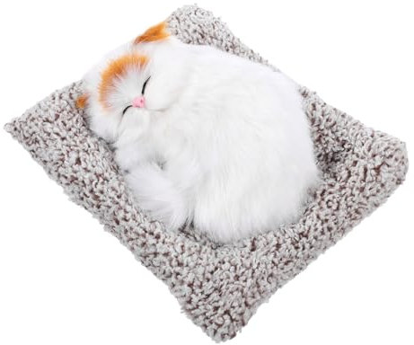 ibasenice Künstliche Tierfigur Bambuskohle Simuliertes Für Autoarmaturenbrett Kreative Dekoration Für Zuhause Und Niedlicher Schlafkatze Design