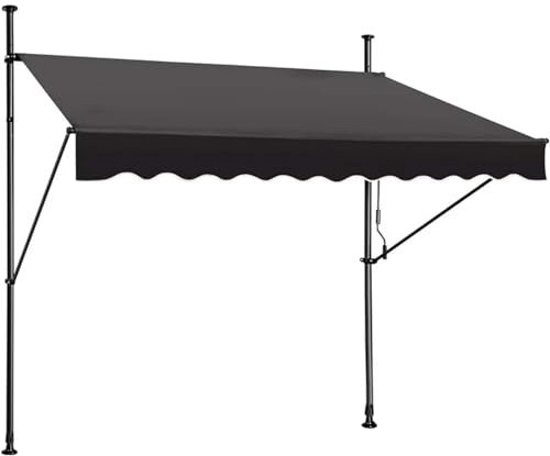 GSCLZ Manuell einziehbare Markise – 78-Zoll-Sonnenschutz for den Außenbereich ohne Schrauben – verstellbare Pergola-Schattenabdeckung mit UV-Schutz Markisen Garten FüR Fenster Terrasse Balkon
