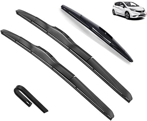 TANGTX Escobillas Limpiaparabrisas para Nissan Note E12 MK2 2014-2019, Resistente al Desgaste Juego de escobillas limpiaparabrisas Delanteras y traseras