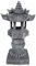 SHITOOMFE Japanese Stone Lantern, Japanese Pagoda Statues, Waterproof Solar Pagoda Lantern, 4.8x4.8x12 inch Decorative Stone for Garden Yard Lawn Balcony, Patio, Porch